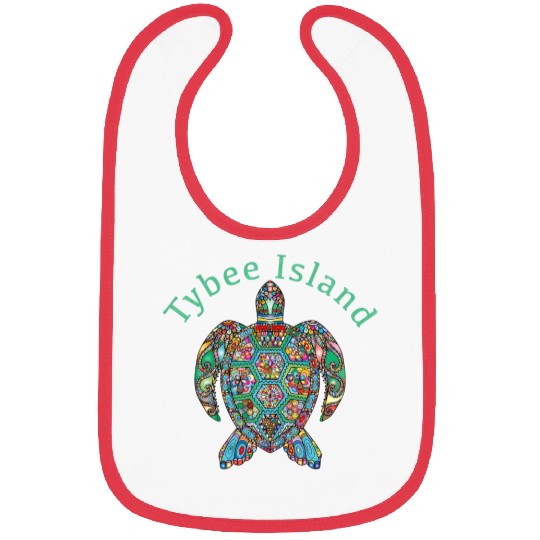 Tybee Island Tribal Turtle Bibs