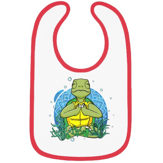 Meditating Sea Turtle Gift Yoga Zen Meditation Bibs