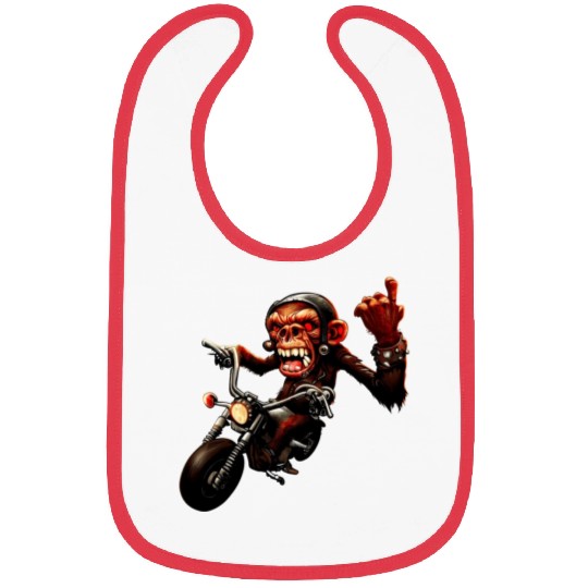 Zombie Raider Monkey Rockstar Bibs