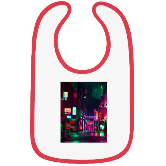 Japanese Cyberpunk Tokyo Streetwear Aesthetic Bibs
