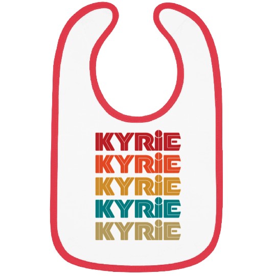 Kyrie Name Given Name Colorful Inline Font Bibs