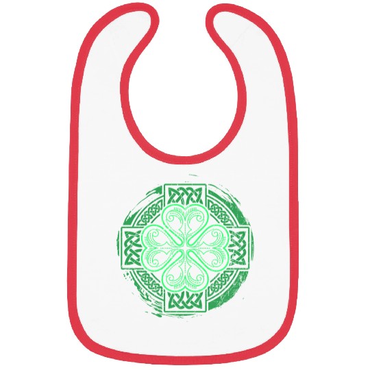 Celtic Knot Irish Shamrock Three Leaf Clover St Bibs