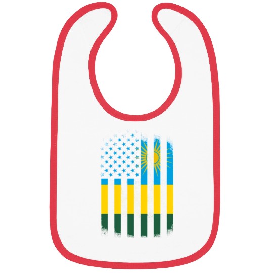 Rwanda And America Flag Rwandan American Flag Bibs
