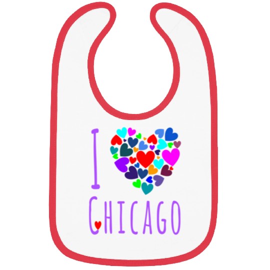 I Love Chicago Heart City Of Chicago Bibs