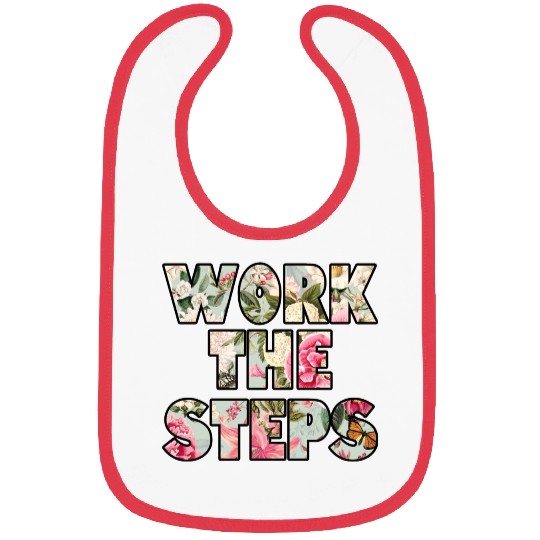 Work the Steps roses Bibs