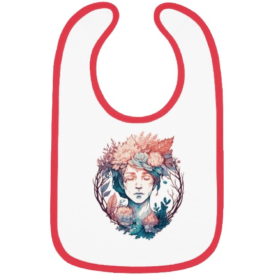 Spring Flower Crown Girl Cottagecore Fairy Aesthet Bibs