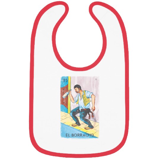 Loteria El Borracho Colorful Tarot Card Bibs