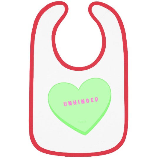 unhinged conversation heart Bibs
