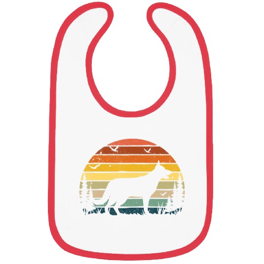 German Shepherd Vintage Retro Mom Dad Pet Lover Bibs