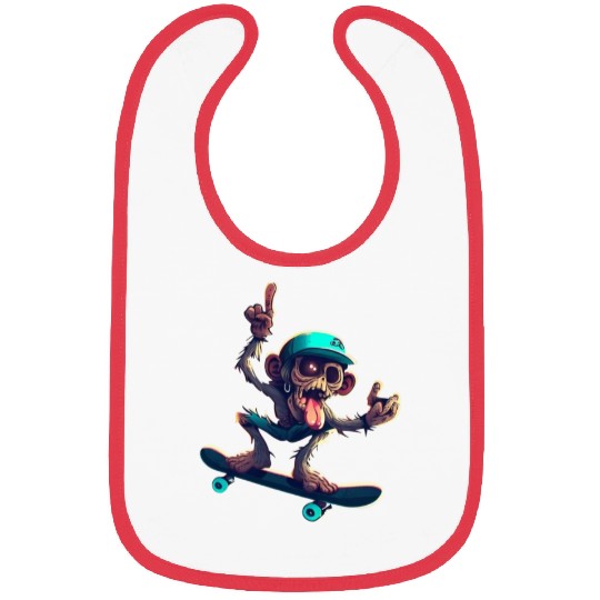 zombie monkey skat Bibs