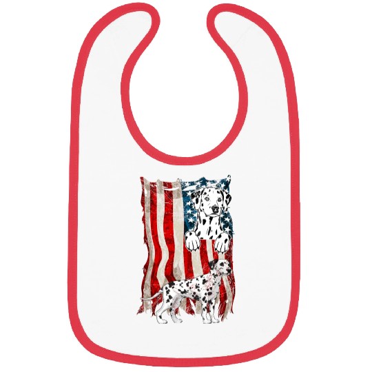 Dalmatian Flag Bibs