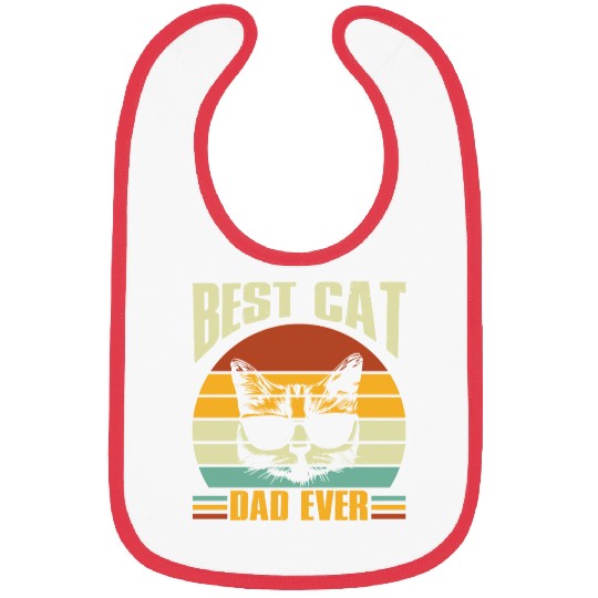 Best Cat Dad Ever Cat Lovers Fathers Day 2023 Bibs