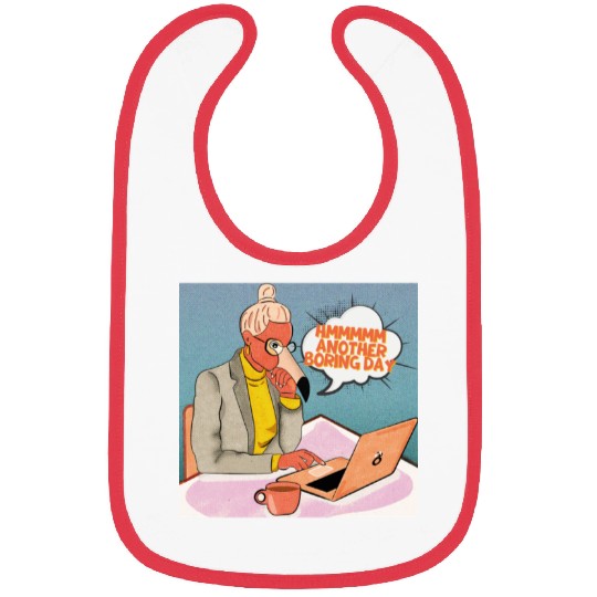 a flamingo having another boring day Bibs