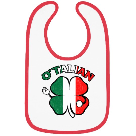 Italian St Patric Day Irish Italian O'Talian Bibs