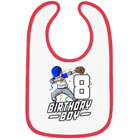 8 8Th Baseball Dabbing Bibs