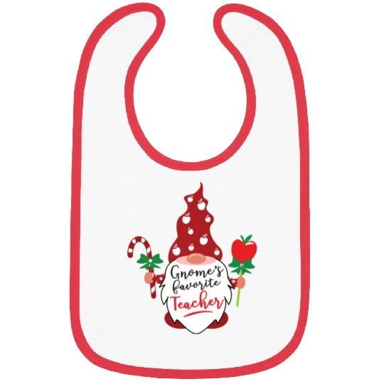 Gnome s Favorite Teacher Bibs