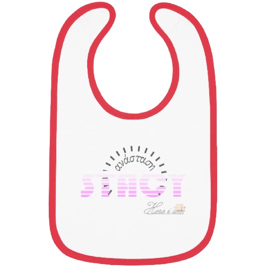 Stacy pink white, etymology of Greek origin. Bibs