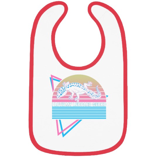 Leopard Gecko Retro Bibs