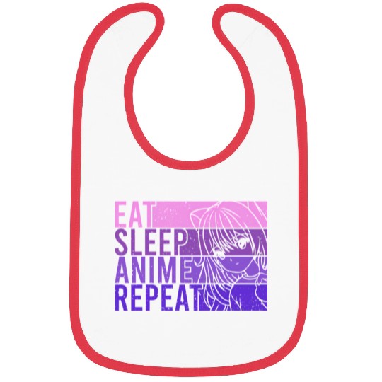 Anime Bibs Eat Sleep Anime Repeat Anime
