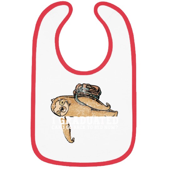 Graduation Humor with Lazy Student Illustration Bibs