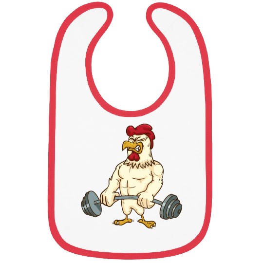 Deadlift Gym Chicken Fitness Motivation Bibs