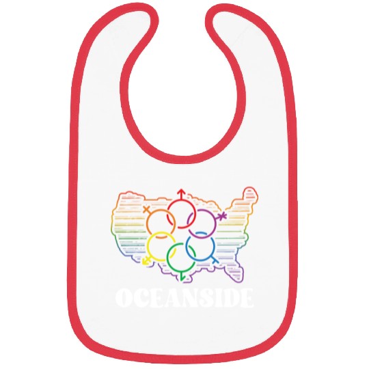 Oceanside Pride Month Pride Flag LGBT Community LG Bibs