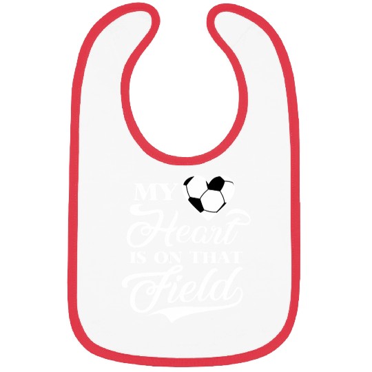 My Heart Is On That Field Soccer Cheer Mom Bibs