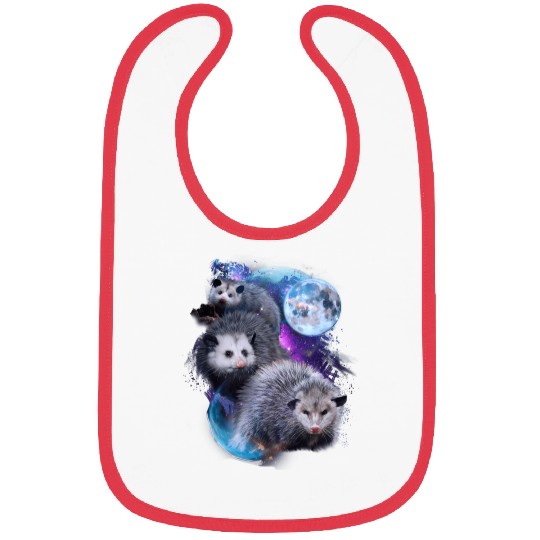 3 Moon Opossum Marsupial Rodent Opossum Novelty Bibs