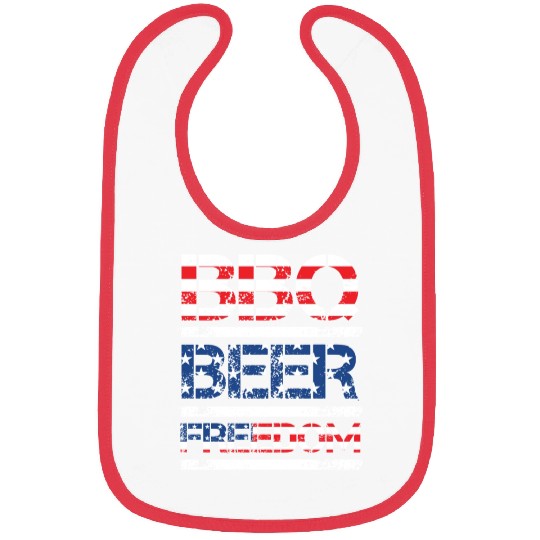 BBQ Beer Freedom Independence Day USA Party Fan Bibs