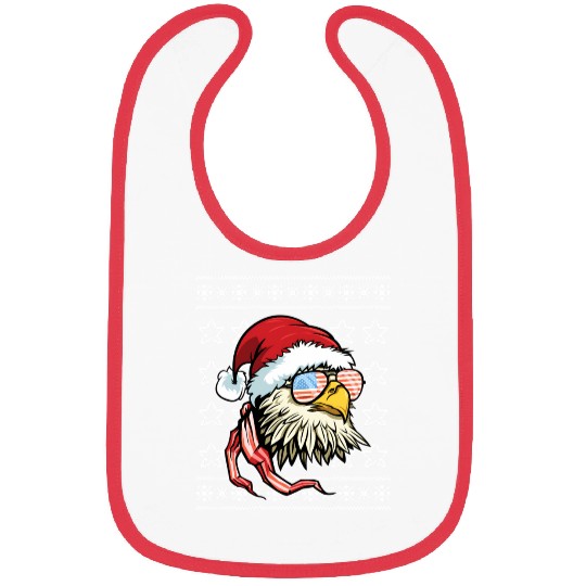 Ugly Usa Flag Bald Eagle Bibs