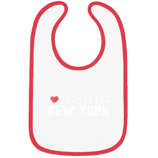 Manhattan New York Love I Heart Manhattan Ny Bibs