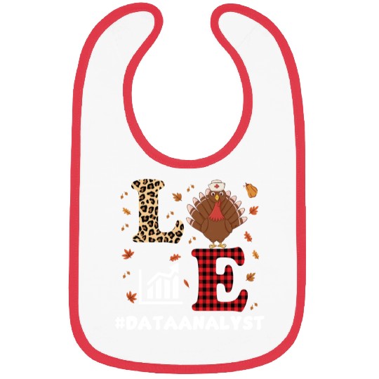 Funny Data Analyst Thanksgiving Design Bibs