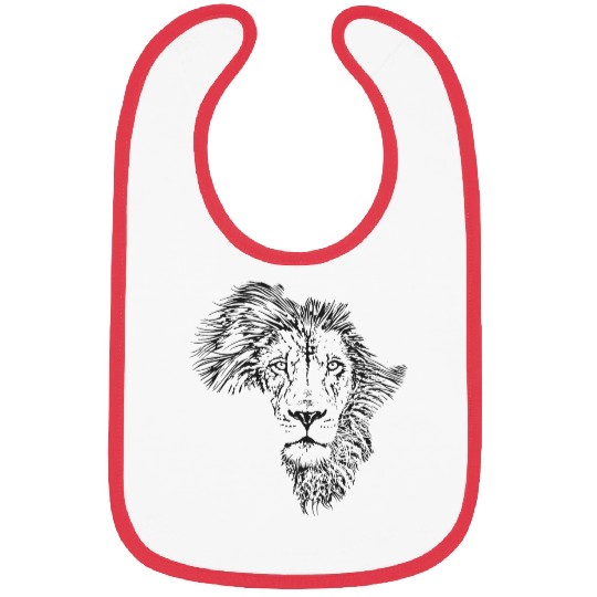 Lion Face in Africa shape Bibs