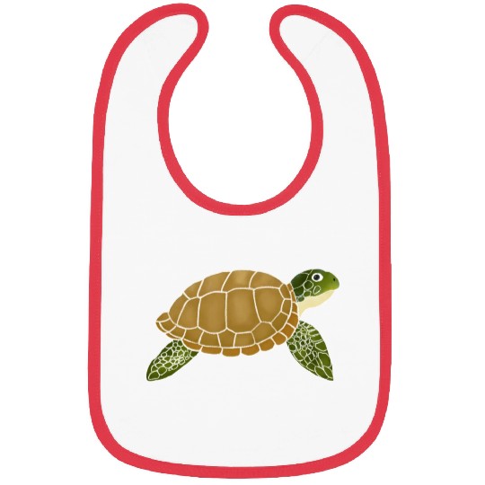 Graceful Turtle: A Serene Journey Bibs