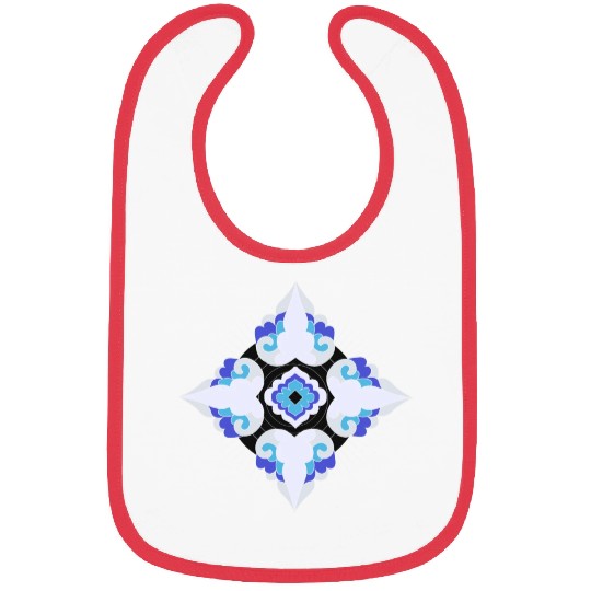 Geometric Snowflakes Bibs