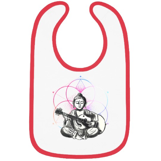 Buddha - Playing Guitar - Yoga Buddhist - Yogi Bibs