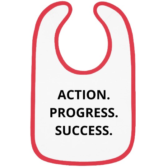 Motivational Typography Action Progress Success Bibs