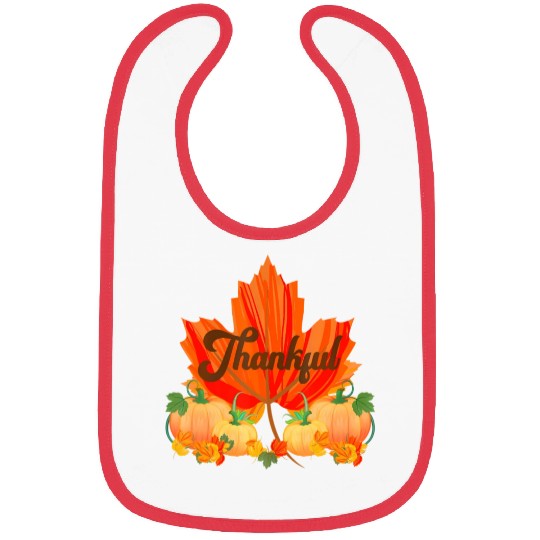Pumpkin Fall Autumn Thankful Thanksgiving Bibs