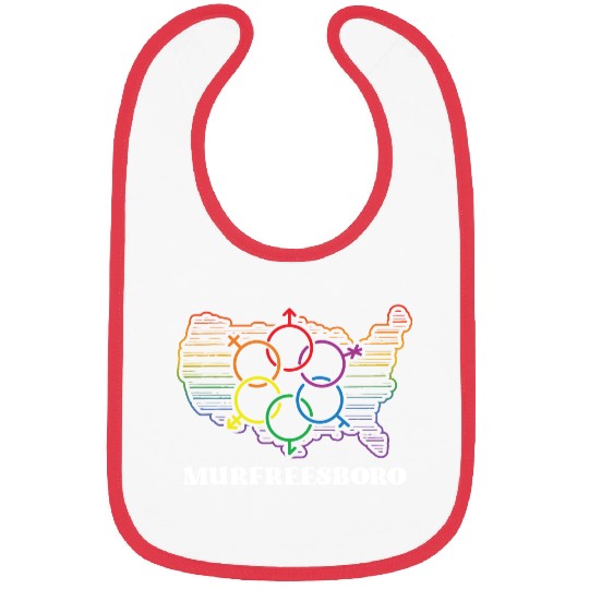 Murfreesboro Pride Flag Pride Month LGBTQ Flag Bibs