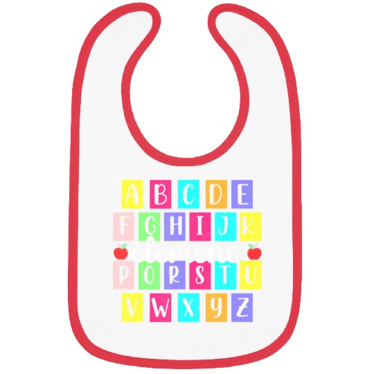 ABC Elemeno Kindergarten Teacher Cute Back to Bibs
