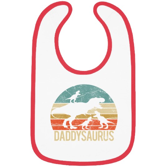 Daddy Dinosaur Daddysaurus 3 Three Bibs