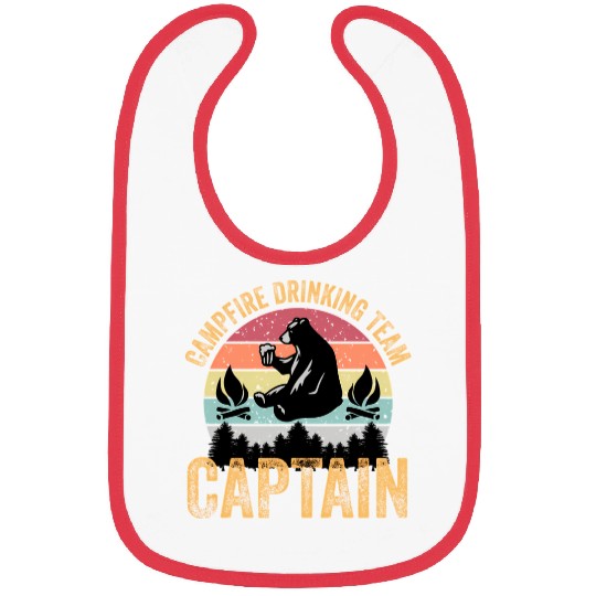 Campfire Drinking Team Captain Camping Camper Bibs