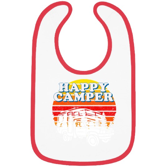 Happy Camper Funny Camping Lover Bibs