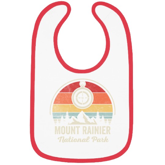 Vintage Retro Mo Rainier National Park Map Bibs