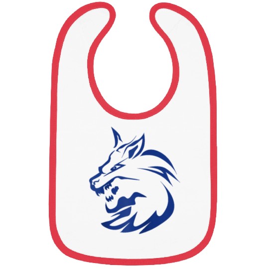 lightning lone wolf design raglan baseball Bibs Tan