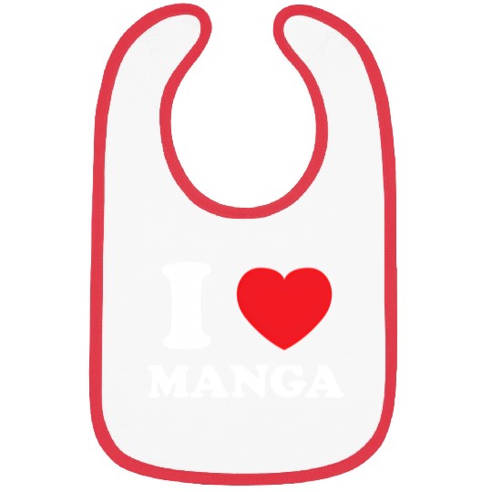 Manga Fan Of Japanese Animation Comics Heart Manga Bibs