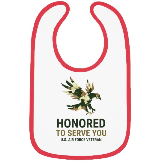 Honored To Serve You Us Air Force Vetera Bibs