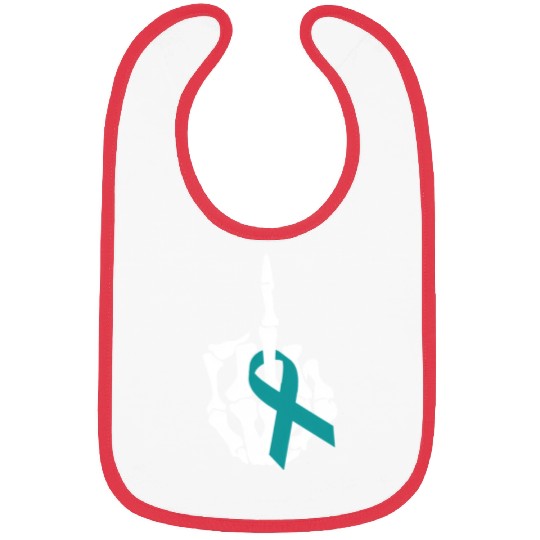 Fuck Ovarian Cancer Middle Finger Ovarian Cancer A Bibs