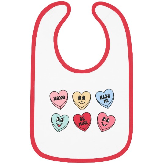 Winter-Convo Hearts Bibs