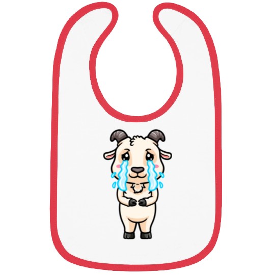 Goat Sad Crying Emoticon Bibs